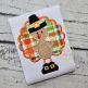 Standing Turkey In Pilgrim Hat Applique | Machine Embroidery Designs by JuJu