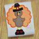 Standing Turkey In Pilgrim Hat Applique | Machine Embroidery Designs by JuJu