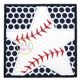 Baseball Star Box Applique | Machine Embroidery Designs by JuJu