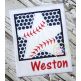 Baseball Star Box Applique | Machine Embroidery Designs by JuJu