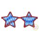 Star Sunglasses Applique | Machine Embroidery Designs by JuJu