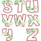 Christmas Lights Applique Alphabet