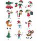 Stix Family Christmas Filled Machine Embroidery Designs by JuJu