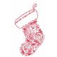 Jacobean Christmas Redwork Machine Embroidery Designs by JuJu