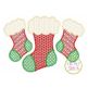 Stocking Trio Motif Embroidery | Machine Embroidery Designs by JuJu