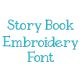 Story Book Embroidery Font | Machine Embroidery Designs by JuJu