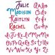 Strawberry Limeade Font Machine Embroidery Designs by JuJu