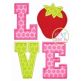 Strawberry LOVE Applique | Machine Embroidery Designs by JuJu
