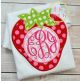 Strawberry Monogram Applique | Machine Embroidery Designs by JuJu