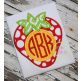 Strawberry Monogram Applique | Machine Embroidery Designs by JuJu