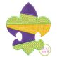 Striped Fleur De Lis Applique | Machine Embroidery Designs by JuJu
