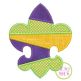 Striped Fleur De Lis Applique | Machine Embroidery Designs by JuJu