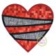 Striped Heart Applique | Machine Embroidery Designs by JuJu