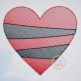 Striped Heart Sketch | Machine Embroidery Designs by JuJu