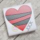 Striped Heart Sketch | Machine Embroidery Designs by JuJu