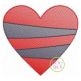 Striped Heart Sketch | Machine Embroidery Designs by JuJu