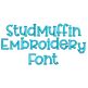 Stud Muffin Embroidery Font | Machine Embroidery Designs by JuJu