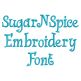 Sugar N Spice Embroidery Font | Machine Embroidery Designs by JuJu