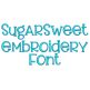 Sugar Sweet Embroidery Font | Machine Embroidery Designs by JuJu
