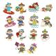 Summer Sock Monkeys Applique Machine Embroidery Designs by JuJu 