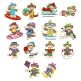 Jumbo Summer Sock Monkeys Applique Machine Embroidery Designs by JuJu 