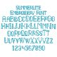 Summerlite Embroidery Font | Machine Embroidery Designs by JuJu