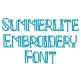 Summerlite Embroidery Font | Machine Embroidery Designs by JuJu