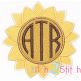 Sunflower Monogram Applique Frame | Machine Embroidery Designs by JuJu
