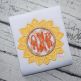 Sunflower Monogram Applique Frame | Machine Embroidery Designs by JuJu