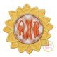 Sunflower Monogram Applique Frame | Machine Embroidery Designs by JuJu