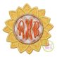 Sunflower Monogram Applique Frame | Machine Embroidery Designs by JuJu