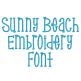 Sunny Beach Embroidery Font | Machine Embroidery Designs by JuJu