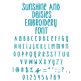 Sunshine and Daisies Embroidery Font Machine Embroidery Designs by JuJu