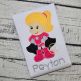 Superhero Standing Girl Applique | Machine Embroidery Designs by JuJu