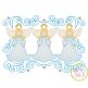 Super Swirly Angel Trio Sketch Embroidery | Machine Embroidery Designs by JuJu
