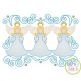 Super Swirly Angel Trio Sketch Embroidery | Machine Embroidery Designs by JuJu
