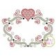 Super Swirly Heart Frame Sketch Embroidery Design | Machine Embroidery Designs by JuJu