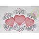 Super Swirly Heart Trio Sketch Embroidery Design | Machine Embroidery Designs by JuJu