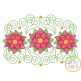 Super Swirly Poinsettia Trio Sketch Embroidery | Machine Embroidery Designs by JuJu