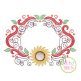 Super Swirly Sunflower Frame Sketch Embroidery | Machine Embroidery Designs by JuJu