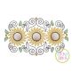 Super Swirly Sunflower Trio Sketch Embroidery | Machine Embroidery Designs by JuJu