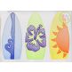 Surfboard Trio Sketch | Machine Embroidery Designs by JuJu