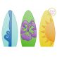 Surfboard Trio Sketch | Machine Embroidery Designs by JuJu