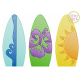 Surfboard Trio Sketch | Machine Embroidery Designs by JuJu