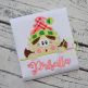 Surprised Elf Girl Peeker Applique | Machine Embroidery Designs by JuJu