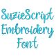 Suzie Script Embroidery Font | Machine Embroidery Designs by JuJu