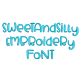 Sweet And Silly Embroidery Font | Machine Embroidery Designs by JuJu