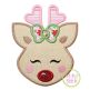 Sweet Deer Face Girl Applique | Machine Embroidery Designs by JuJu