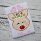 Sweet Deer Face Girl Applique | Machine Embroidery Designs by JuJu
