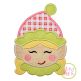 Sweet Elf Face Girl Applique | Machine Embroidery Designs by JuJu